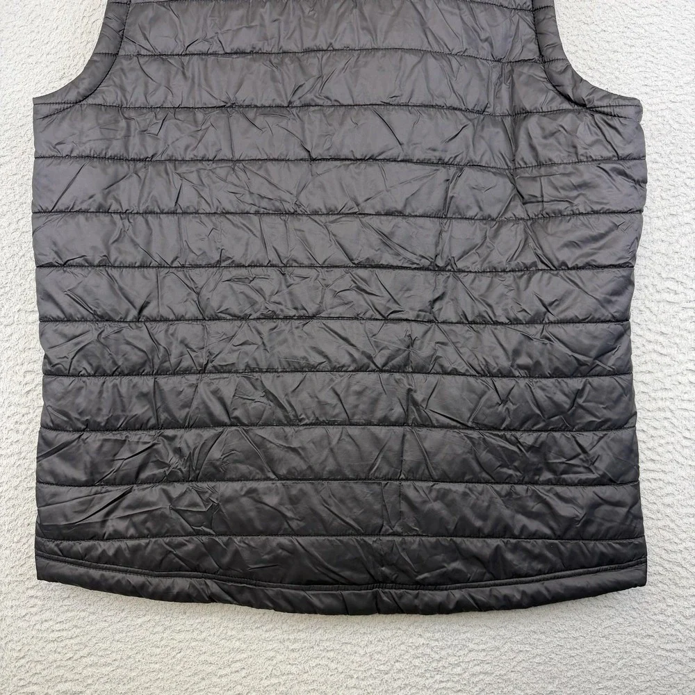 True‎ Religion Vest Mens Small Black Quilted Insulated Full Zip Puffer Logo